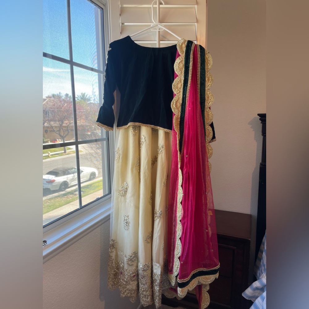 Indian sharara and cholii (wedding dress)